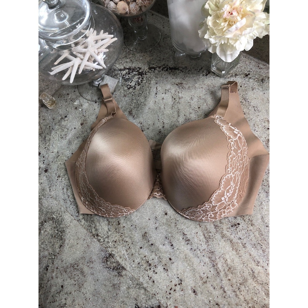 Soma Womens Bra Vanishing Back Full Coverage Lace Nude Tan Sexy  40DD